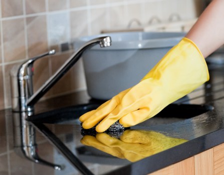 Deep cleaning equipment and supplies ready for a Kennington property
